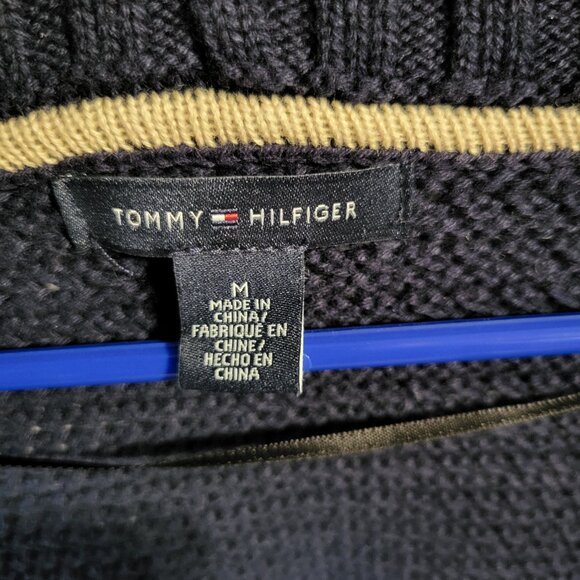 TOMMY HILFIGER NAVY BLUE SWEATER CARDIGAN SZ M - Picture 4 of 6